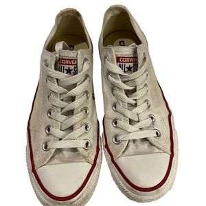 Converse All Star Chuck Taylor White Canvas Low Top Sneakers Sz 6.5
